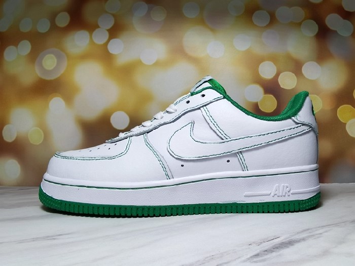 Men's Air Force 1 Low White/Green Shoes 0152